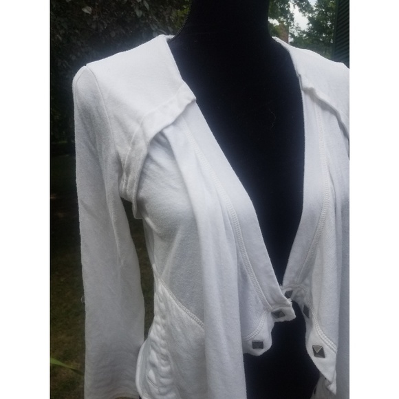 HP - White Studded Open Front Cardigan - Picture 3 of 5